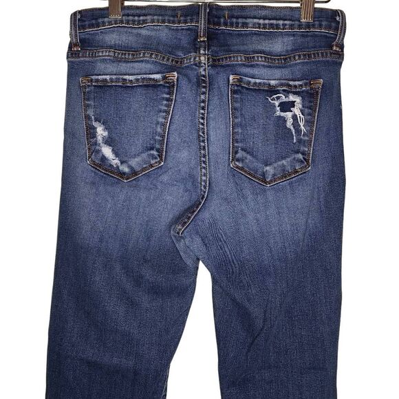 Flying Monkey Dark Wash Distressed Denim Jeans - Picture 2 of 7